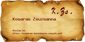 Kosaras Zsuzsanna névjegykártya